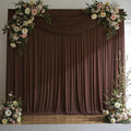 10 ft x 10 ft Wrinkle Free Brown Backdrop Curtain for Parties, Wedding Brown Photo Backdrop Drapes, Fabric 2 Panels 5x10ft for Baby Shower Photoshoot Engagement Birthday Photography Background