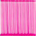 10x10 Hot Pink Tulle Backdrop Curtains for Parties, Sheer Backdrop Curtain Wedding Photo Background Drapes for Baby Shower Photography Birthday Party