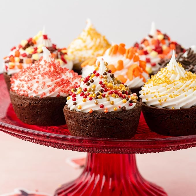 Sweets Indeed Sprinklefetti Fall 6-Cell Sprinkle Jar – 6 Assorted Fall Sprinkles (Pumpkins, Leaves, Sugar Crystals, Nonpareils, Jimmies) | Cupcake & Cake Decorations | 6.45 oz