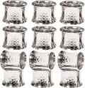 Silver Napkin Rings-12 PCS Heavy Duty Metal Spiral Napkin Rings, Handcrafted Napkin Holders Buckles for Family Dinner, Wedding, Party,Table Decorations - CLEENTABLE