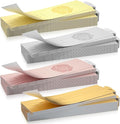Polymer Material Reusable Napkin Band, Glue-Free Tear-Proof Water Resistant Oil-Proof Napkin Bands Set of 200(Assorted 4 Front Colors and Back Silver), 6 Adjustable Sizes Napkin Rings