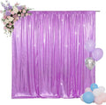 SquarePie Sequin Backdrop Less Transparent Background Sparkly Curtain for Wedding Party 10FT x 10FT Lavender