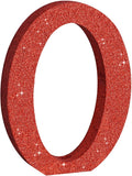 TONIFUL 8 Inch Red Glitter Letter O Table Centerpiece A-Z Red Birthday Party Decorations,Red Alphabet O for Birthday,Chrismas,Graduation,Bridal Shower,Wedding,Anniversary Party Supplies