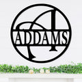 Personalized Metal Name Signs, Split Letter Monogram Wall Decor, Custom Last Name Sign, Family Name Sign for Outdoor, Personalized Wedding Gift, Garden Decor, Metal Wall Art, Housewarming Gift (MonogramDesign_3)