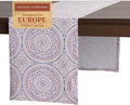 Maison d' Hermine Table Runner 100% Cotton Single Layer Table Runners 72 inches Long Decorative for Home Kitchen Dining Party Baby Shower Wedding Bridal Shower Spring Summer (Mandala, 14.50" x 72")