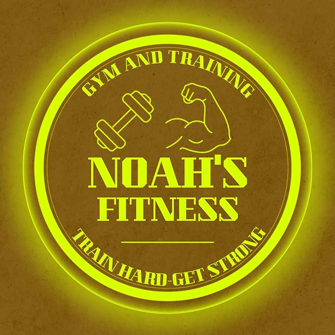Custom Gym LED Sign – Personalized Color Changing Acrylic Wall Decor for Home Gym, Workout Room, or Man Cave (Gym, 20 INCHES)