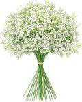 Babys Breath Artificial Flowers, Real Touch Babys Breath Flowers Artificial Bulk for Wedding Decor, White Fake Flowers for Party Home Garden Decor (48, White)