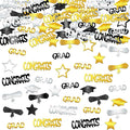 KatchOn, Congrats Grad Graduation Confetti 2025 - Pack of 1000 | Black and Gold Grad Decorations Class of 2025 | Grad Confetti Class of 2025 for Black and Gold Graduation Decorations 2025