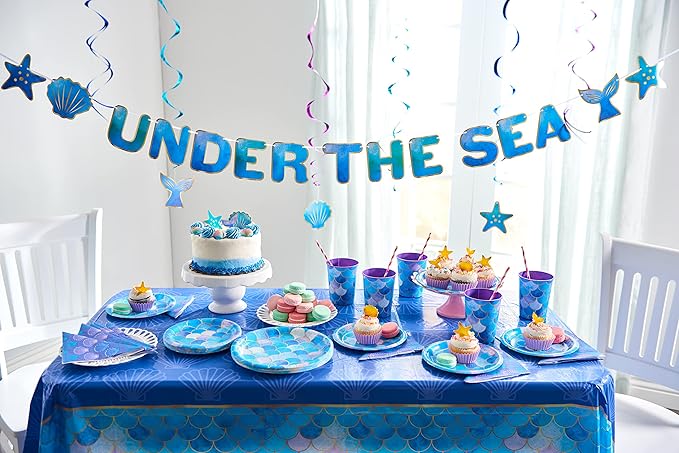 American Greetings Mermaid Party Supplies, Banner Decoration Kit (7-Count)