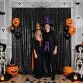 Poise3EHome Black Sequin Backdrop, 10Ft x 10Ft Glitter Photography Background Curtains, Sequence Drapes for Party Baby Shower Wedding Birthday Christmas Thanksgiving Halloween Decoration