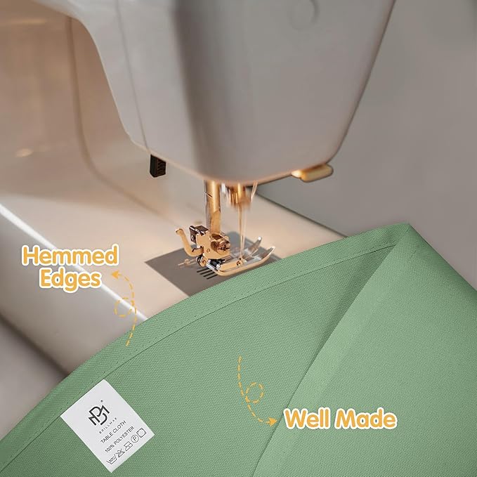 BRILLMAX 4 Pack Sage Green Round Tablecloths 108 Inch - Circle Bulk Linen Polyester Fabric Washable Table Cloth Cover for Wedding Reception Banquet Birthday Party Buffet Restaurant