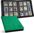 Toploader Binder with 9-Pocket Pages, Holds 288 "3×4" Rigid Toploader Hard Cases, Card Holder for Collectible Cards or Sports Cards, Durable Sleeves for Storage & Display (Emerald)