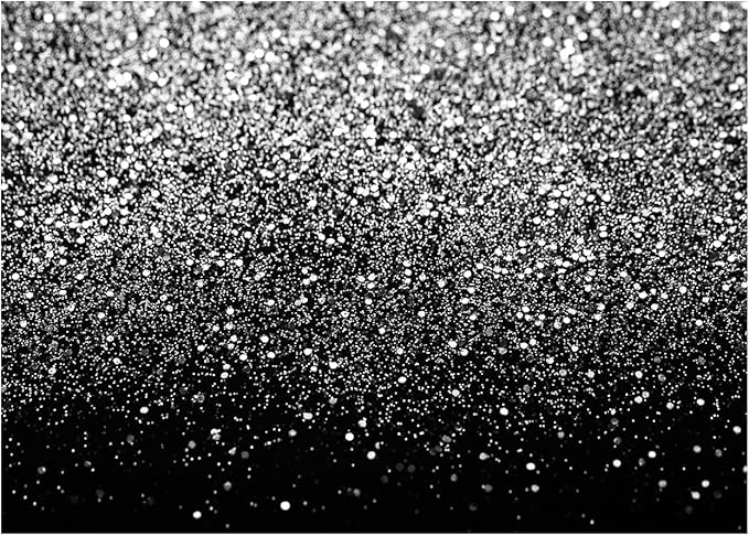 WOLADA Black and Silver Backdrop Silver Glitter Backdrop for Photography Wedding Birthday Baby Shower Party Photo Studio 7x5FT FW18