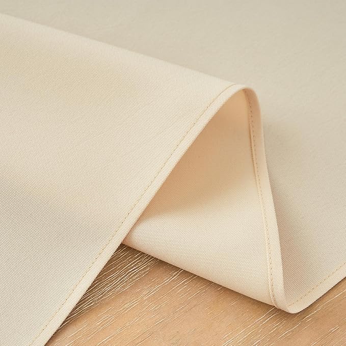 2 Pack Beige Long Table Runner 12 x 108 Inch Solid Color Farmhouse Runners Coffee Table Dresser for Daily Party Home Decoration