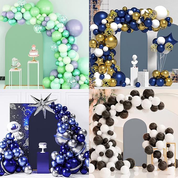 6.6FT Wedding Arch Covers Arch Backdrop Cover Arch Stand Covers Set Arch Cover Spandex Fabric Stretchy Backdrop for Wedding Birthday Party Decoration Baby Shower (Dark Blue)