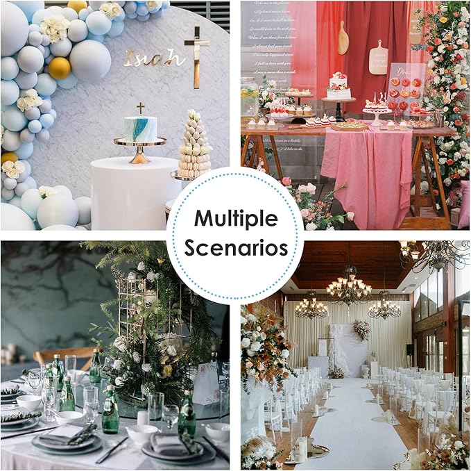 Fitable Blue Sequin Tablecloth for Parties 60 Inch Round - Sparkle Glitter Laser Round Overlay for Wedding Baby Shower Holiday Banquet, Best for 24-48inch Diameter Round Table