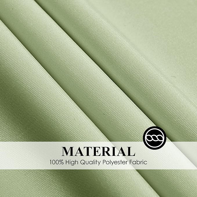 Round Tablecloth 132 Inch 6 Pack Sage Green Tablecloths Washable Decorative Linen Polyester Table Clothes Cover for Dining Table Banquets Buffet Parties and Wedding