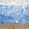 YongFoto Silver Blue Glitter Backdrop 12x8ft Silver Light Spots Blue Sequin Bokeh Photography Background Birthday Bridal Shower Wedding Photography Background Party Banner Portraits Photoshoot Props