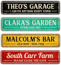 Custom Metal Sign 8x24 Inches - Personalized Street Home Bar Wall Decor, Fade-Resistant Aluminum, Weatherproof Outdoor Indoor Use