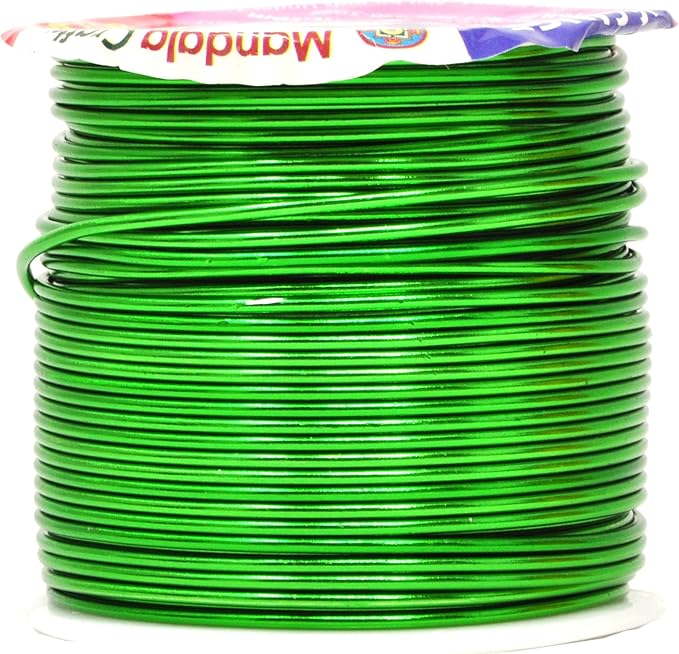 Mandala Crafts 16 Gauge Anodized Aluminum Craft Wire for Jewelry Making – 390 FT Colored Flexible Silver Copper True Blue Brown Red Kelly Green Wire - Bendable for Bonsai Armature Crafting Sculpting