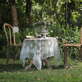 patdrea Designer White Lace Elegant Tablecloth for Rectangle Tables,Vintage Tulle French Romantic Knitted Embroidered Overlay Tablecloths Decor for Kitchen Wedding Banquet,59"*75"