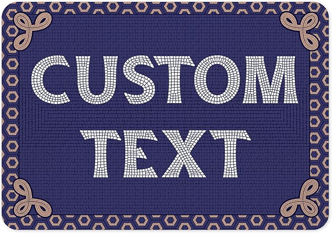 Custom Sign, Custom Street Sign, 11 Font Colors, 13 Font Styles, 4 Hole Options, 22 Sizes, 7x10 Inches, Rust Free DiBound, Fade Resistant, Made in USA by My Sign Center (Fauxsaic 1)