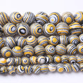 Yellow Peacock Turquoise Stone Beads Gemstone Round Crystal Energy Jade Beads Stone Beads for Jewelry Making DIY Bracelet Necklace Jewelry Making 1 Strand 15.5inch 60PCS 6MM