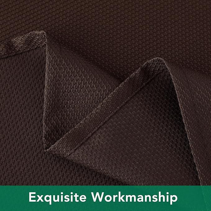 Biscaynebay Textured Fabric Tablecloths Round 60", Brown Water Resistant Table Cloth Small Circle Folding Table Covers for Dining, Kitchen, Wedding & Parties etc. Machine Washable