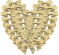 36pcs 4-1/2" Metallic Gold Glitter Ribbon Bows with Twist Ties for Gift Wrapping Packing Christmas Big Bows for Holiday Decoration (Gold)