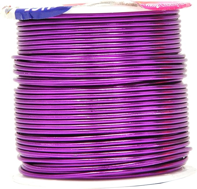 Mandala Crafts 16 Gauge Anodized Aluminum Craft Wire for Jewelry Making – 390 FT Colored Flexible Silver Black Gold Purple Red Kelly Green Wire - Bendable for Bonsai Armature Crafting Sculpting