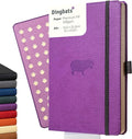Dingbats* Wildlife Dotted Journal Notebook A5 - Vegan Leather Hard Cover, Ideal for Work, Travel - Pocket, Elastic