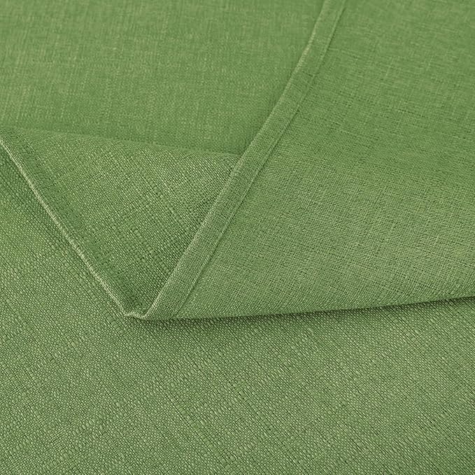 NLMUVW Olive Green Linen Tablecloth Rectangle 108 Inch, Textured Natural Table Cloth Farmhouse Table Cover for Kitchen Dining Coffee Spring, 54 x 108 Inch