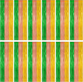 12 Pack Hawaiian Party Decorations, 3.28 FT x 7.05 FT Luau Party Decorations, Green Brown Yellow Luau Backdrop Fringe Curtains Foil Streamer, Metallic Summer Decor Luau Party Supplies