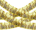 4 Pack Iridescent Float Fringe Curtains, Metallic Foil Fringe Garland Shiny Tassel Foil Float Parade Float Decorations for Trailer Car Graduation Homecoming Outdoor Indoor Party (Gold)