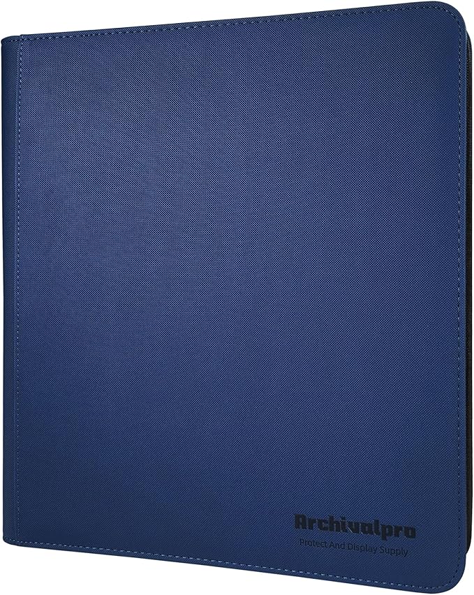12 Pockets Premium Card Binder 480 Cards Trading Card Binders Side Load Card Storage Display Album(12 Pocket 480 Card Slot,Blue)