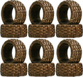 Decorative Cane Napkin Rings Set of 12 - Hand Woven Napkin Holders for Farmhouse, Rustic, Holiday, Wedding, Easter, Thanksgiving, Xmas, Boho & Fall Table Décor (Walnut) - CLEENTABLE