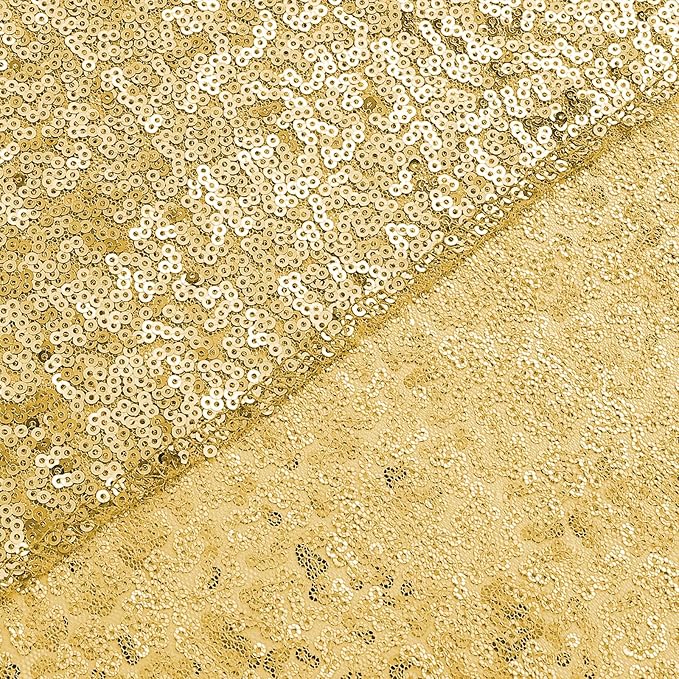 Sugargirl Gold Sequin Backdrop Curtain 2 Panels 2FTx8FT Glitter Gold Background Drapes Sparkle Photography Backdrop for Party Wedding Birthday Wall Decoration