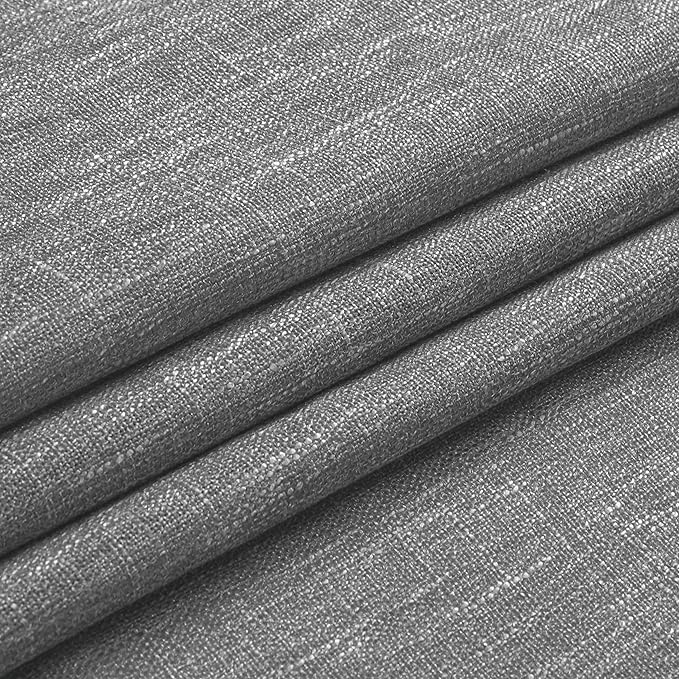Vision Home Gray Pinch Pleated Semi Sheer Curtains Textured Light Filtering Window Curtains 84 inch for Living Room Bedroom Rayon Blended Charcoal Grey Pinch Pleat Drapes with Hooks 2 Panels 40"Wx84"L