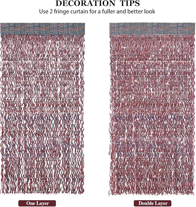 3 Pack 3.3 ft x 6.6 ft Tinsel Curtain -CYLMFC Rose Gold Birthday Backdrop Background for Wedding Graduation Engagement Party Backdrop Decor
