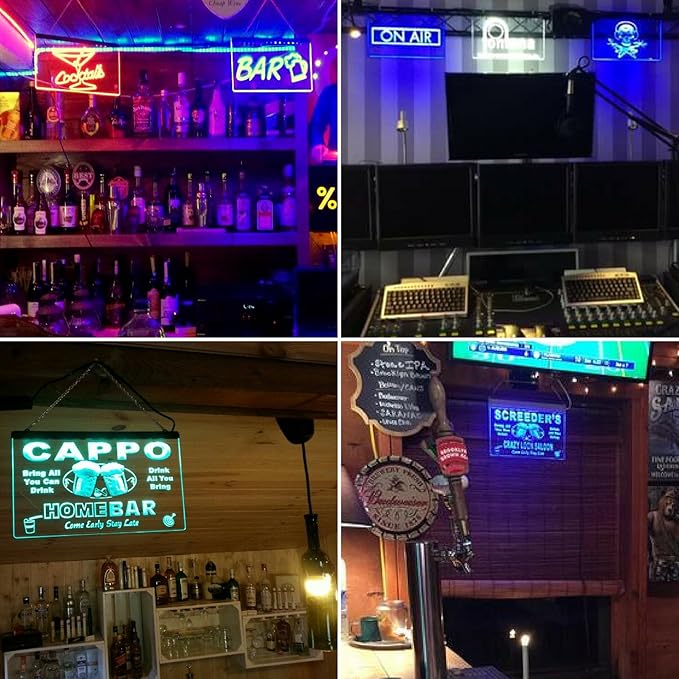 ADVPRO Personalized Your Name Custom Home Bar Beer Established Year Multi Color LED Neon Sign 12 x 8.5 Inches st4s32-p11-tm-c