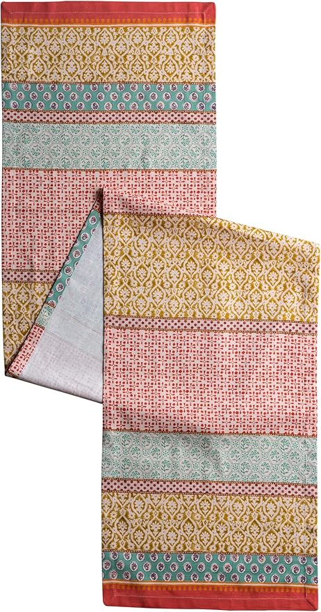 Maison d' Hermine Table runner 100% Cotton Single Layer Table Runners 108 inches long Decorative for Home Kitchen Dining Party Baby Shower Wedding Bridal Shower Spring Summer (Provence, 14.50" x 108")