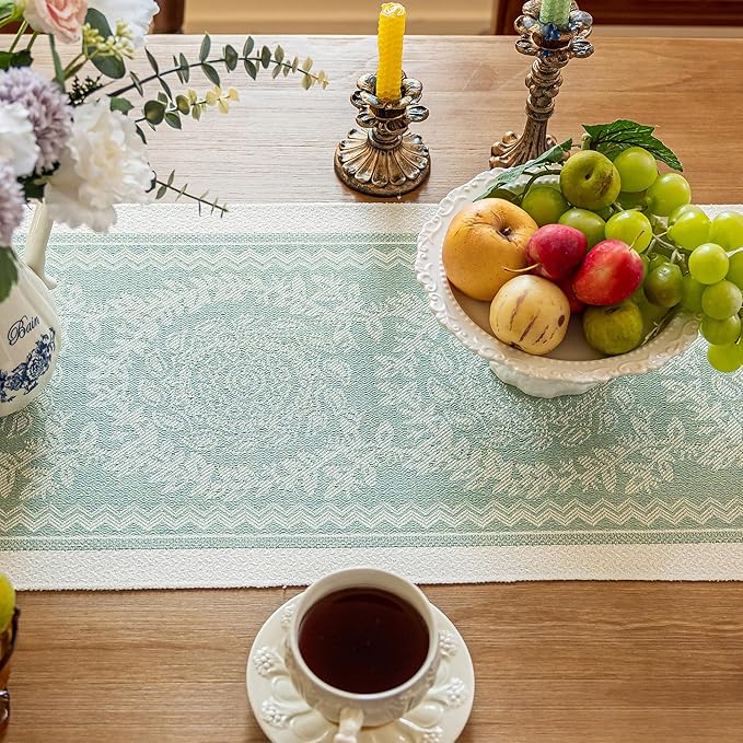Table Runners 95 Inches,Waterproof Boho Table Runner with Tassel Fringe,Table Runner for Party Coffee Table