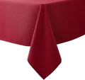 Biscaynebay Textured Fabric Christmas Rectangle Table Cloth 90x132 Inch, Red Water Resistant Tablecloths for Dining, Kitchen, Wedding and Parties, Machine Washable