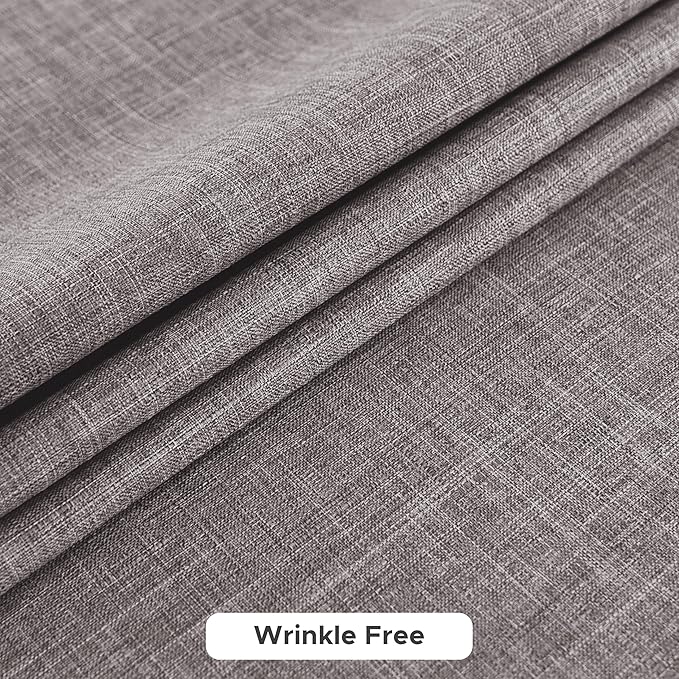 Fitable Faux Linen Tablecloths for Rectangle Tables: Water & Stain Resistant Farmhouse Table Cloth, Washable Burlap Textured Table Covers for Kitchen Dining Party(2 Pack, 60x84 Inch, Stone)