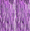 Crosize 4 Pack 3.3 x 9.9 ft Purple Foil Fringe Curtains Party Decorations, Purple Tinsel Curtain Backdrop for Parties, Door Streamers, Glitter Streamer Fringe Backdrop for Birthday Decoration