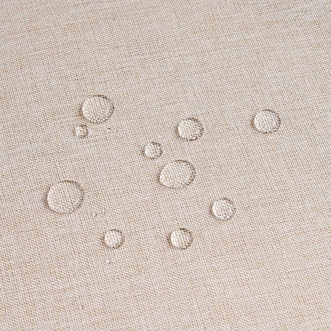 NLMUVW Linen Tablecloth Rectangle 6ft, Rustic Textured Table Cloth Water Resistant Farmhouse Table Cover for Kitchen Dining Party Coffee, 54x78 Inch