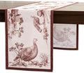 Maison d' Hermine Table Runner 100% Cotton Single Layer Table Runners 48 inches Long for Thanksgiving Christmas Decorations Home Kitchen Dining Party Wedding (Holy Jouy - Brown, 14.5" x 48")