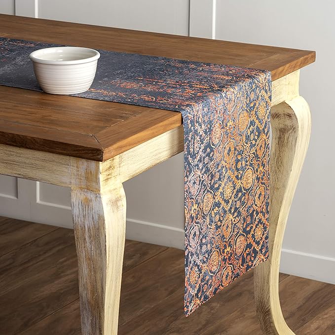 Maison d' Hermine Table Runner 100% Cotton Single Layer Table Runners 60 inches Long for Thanksgiving Christmas Decorations Home Kitchen Dining Party Wedding (Imperfection, 14.5" x 60")