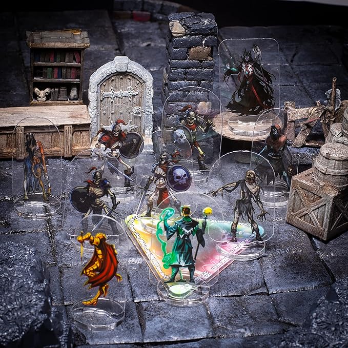 Arcknight Flat Plastic Miniatures: Ancient Evils; 62 Unique Evil-Themed Minis for DND 5e and Pathfinder; Affordable, Skinny Figurines for Dungeons and Dragons and Other Tabletop RPG Games