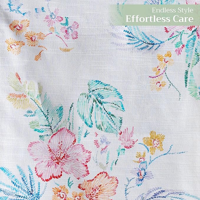 Maison d' Hermine Table Runner 100% Cotton Single Layer Table Runners 72 inches Long Decorative for Home Kitchen Dining Party Wedding Bridal Shower Spring Summer (Paradise Island, 14.50" x 72")
